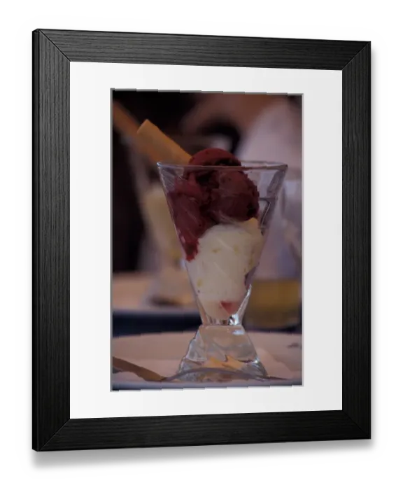 Framed Print : Europe, France, Cassis, sorbet dessert Framed Print : Europe, France, Cassis, sorbet dessert