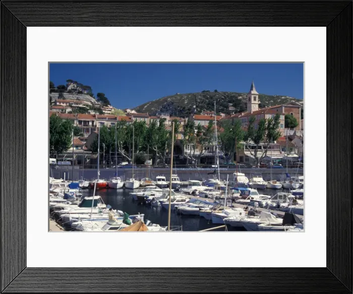 Framed Print : Europe, France, Marseilles, L Estaque, harbor and waterfront Framed Print : Europe, France, Marseilles, L Estaque, harbor and waterfront