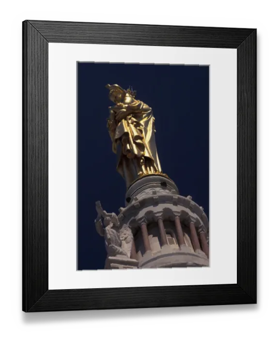 Framed Print : Europe, France, Marseilles, Notre Dame de la Garde, Madonna and Child