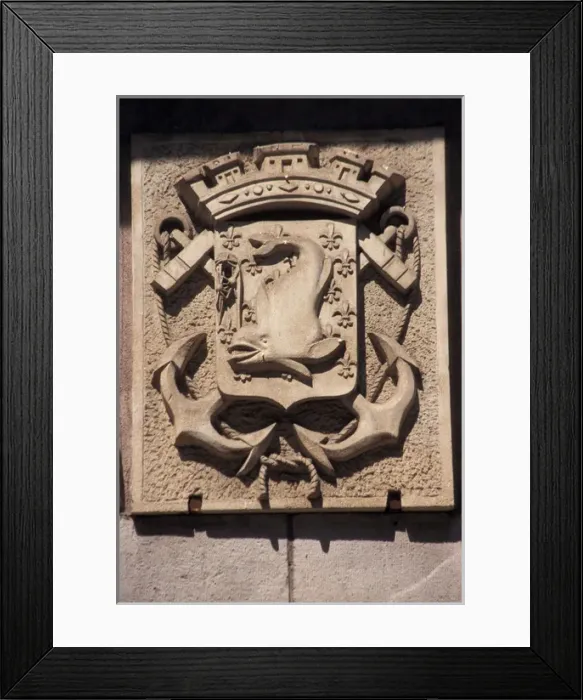 Framed Print : Europe, France, Sete, maritime relief