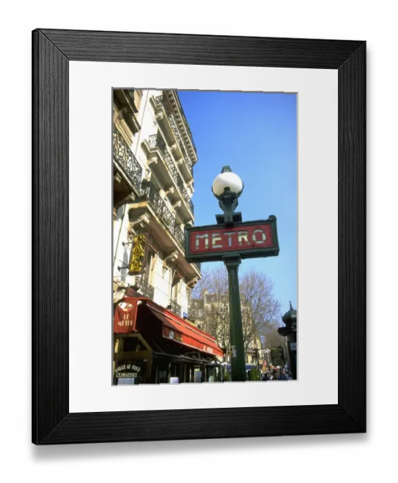 Framed Print : 03. France, Paris. Metro sign Framed Print : 03. France, Paris. Metro sign