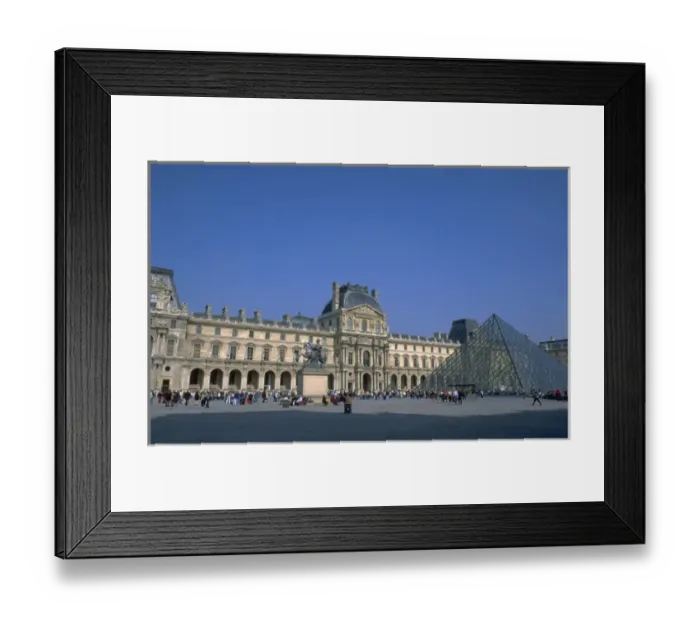 Framed Print : 03. France, Paris. Entrance to the Louvre Museum
