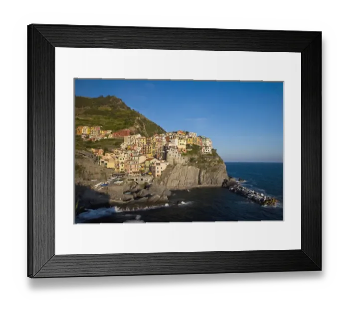 Framed Print : Europe, Italy, Liguria region, Cinque Terre. The hillside town of Manarola