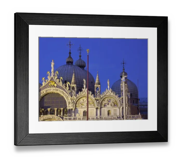 Framed Print : Europe, Italy, Venice. Saint Marks cathedral in the evening