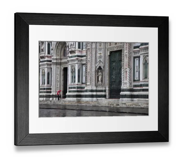 Framed Print : Europe, Italy, Florence. The entrance of Santa Maria del Fiore Cathedral on a rainy day Framed Print : Europe, Italy, Florence. The entrance of Santa Maria del Fiore Cathedral on a rainy day
