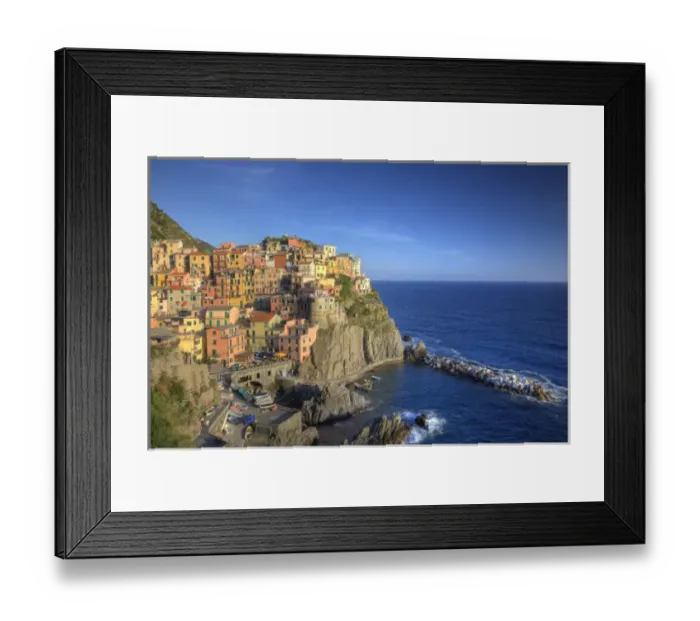 Framed Print : Europe, Italy, Liguria region, Cinque Terre. The hillside town of Manarola
