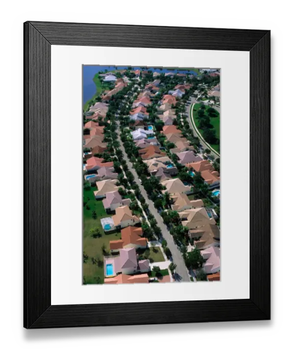 Framed Print : USA, Florida, Westin. Housing and subdivisions in the northwest section of Miami Framed Print : USA, Florida, Westin. Housing and subdivisions in the northwest section of Miami