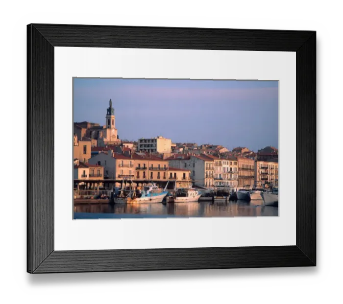 Framed Print : Fishing villiage in Sete, France. french, france, francaise, francais, europe