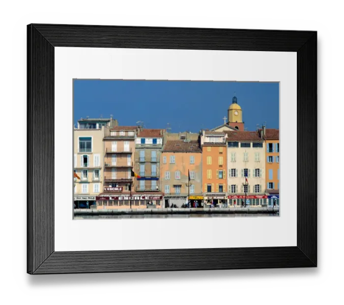 Framed Print : Waterfront of St. Tropez, France. french, france, francaise, francais, europe Framed Print : Waterfront of St. Tropez, France. french, france, francaise, francais, europe