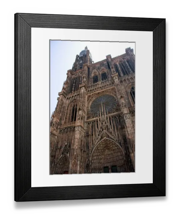 Framed Print : Cathedral in a plaza at Strasbourg, France. france, french, europe, european Framed Print : Cathedral in a plaza at Strasbourg, France. france, french, europe, european