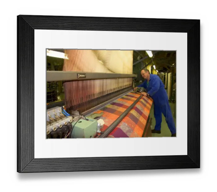 Framed Print : Textile loom in the Garnier-Thiebaut factory at Gerardmer, France