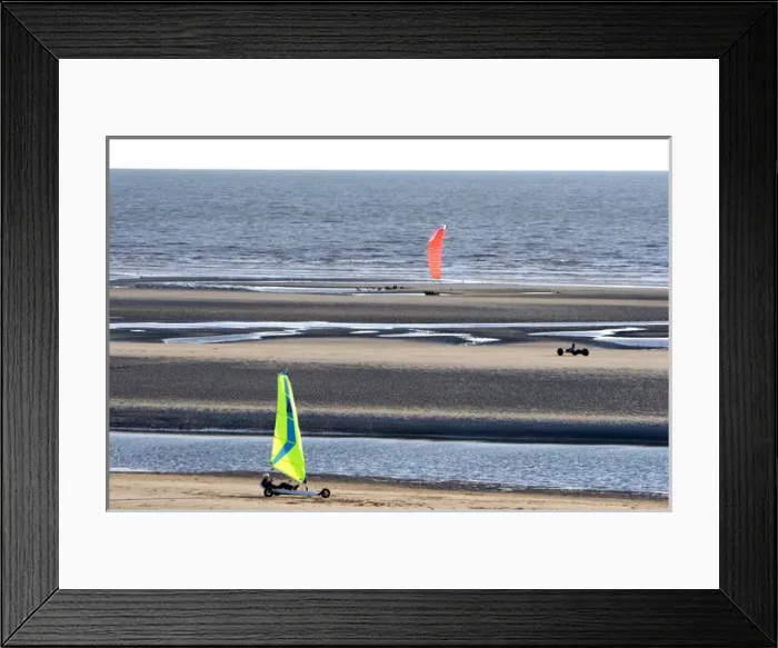 Framed Print : Land sailing on the beach at Le Touquet-Paris-Plage in the department of Pas-de-Calais Framed Print : Land sailing on the beach at Le Touquet-Paris-Plage in the department of Pas-de-Calais