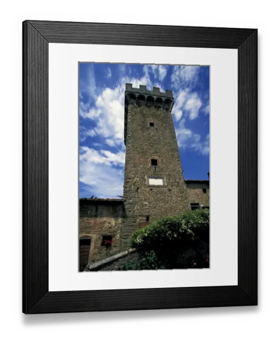 Framed Print : Europe, Italy, Tuscany, Gangonza. Medieval village turret Framed Print : Europe, Italy, Tuscany, Gangonza. Medieval village turret