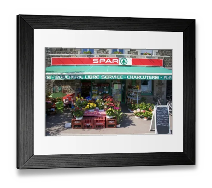 Framed Print : Spar grocery store at Saint-Martin-du-Vivier in the region of Haute Normandie, France