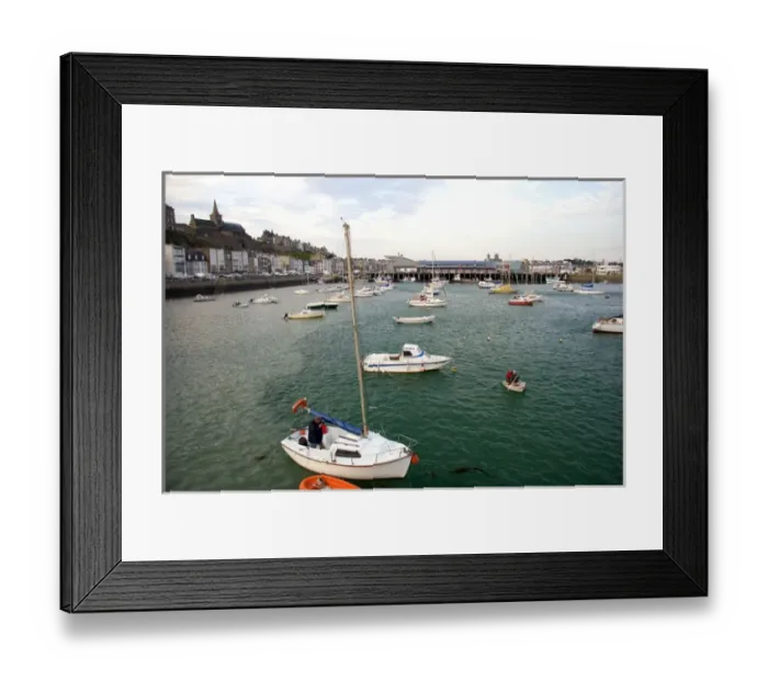 Framed Print : High tide at The Harbor of Granville, a coastal commune in the department of Manche Framed Print : High tide at The Harbor of Granville, a coastal commune in the department of Manche