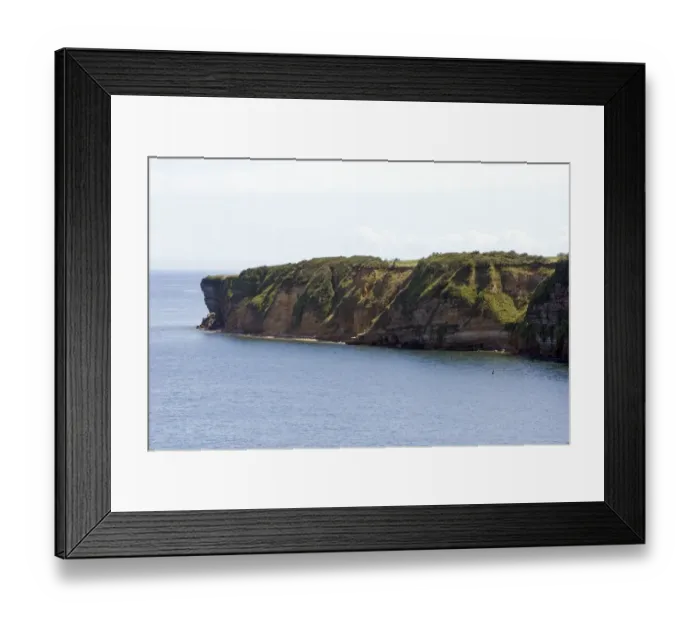 Framed Print : Cliffs at Omaha Beach on the coast of Normandy in northern France