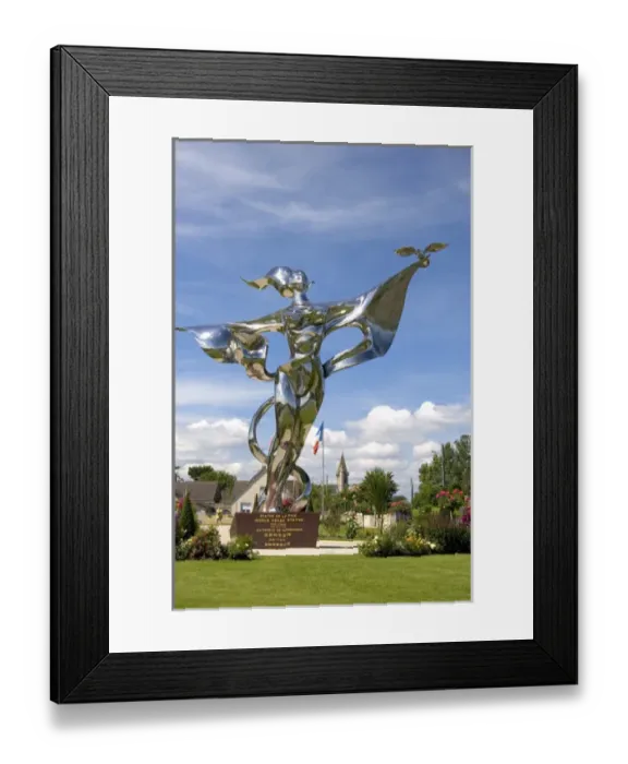 Framed Print : World Peace Statue at Grandcamp-Maisy in the region of Basse-Normandie, France