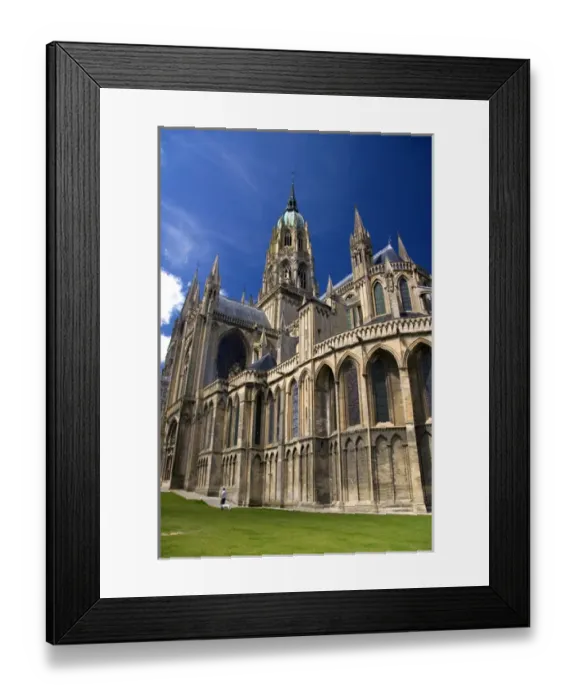 Framed Print : The Bayeux Cathedral in the commune of Bayeux in the region of Basse-Normandie, Normandy