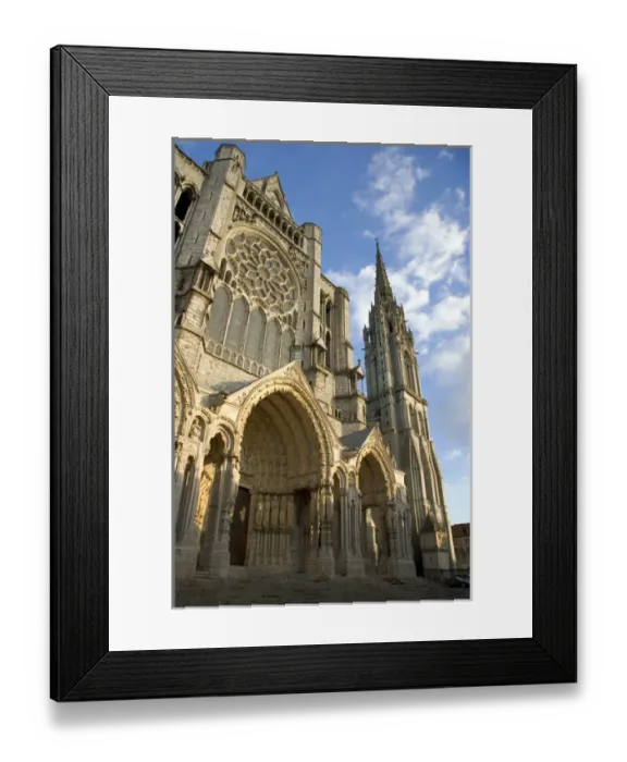 Framed Print : The Cathedral of Our Lady of Chartres at Chartres in the region of Centre, France