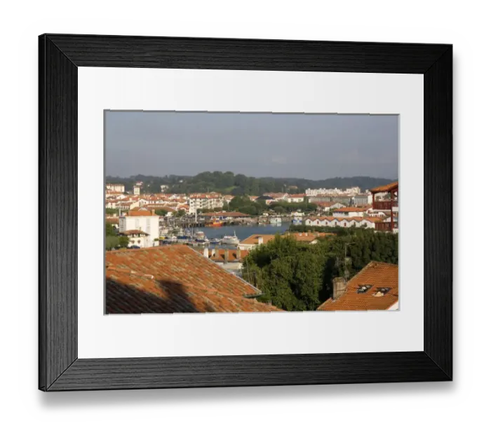 Framed Print : Commune of Saint-Jean-de-Luz, Pyrenees Atlantiques, French Basque Country, Southwest