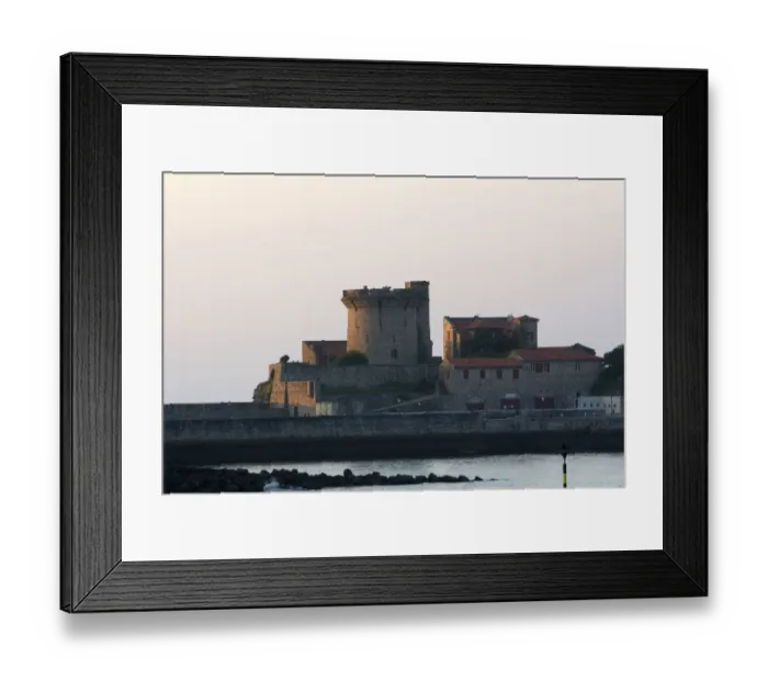 Framed Print : Castle at sunset in the commune of Saint-Jean-de-Luz, Pyrenees Atlantiques, French Basque Country Framed Print : Castle at sunset in the commune of Saint-Jean-de-Luz, Pyrenees Atlantiques, French Basque Country