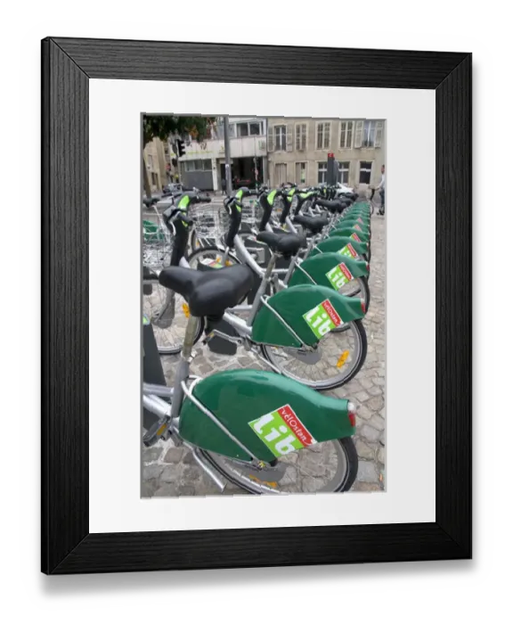 Framed Print : Velostan self-service public bicycle rentals in Nancy, France Framed Print : Velostan self-service public bicycle rentals in Nancy, France