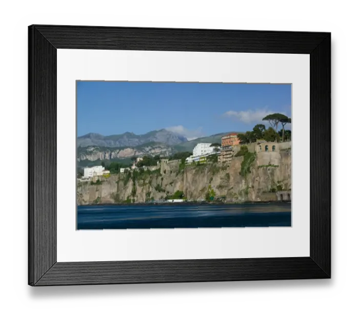 Framed Print : ITALY-Campania-(Sorrento Peninsula)-SORRENTO: Coastal View from Marina Piccola