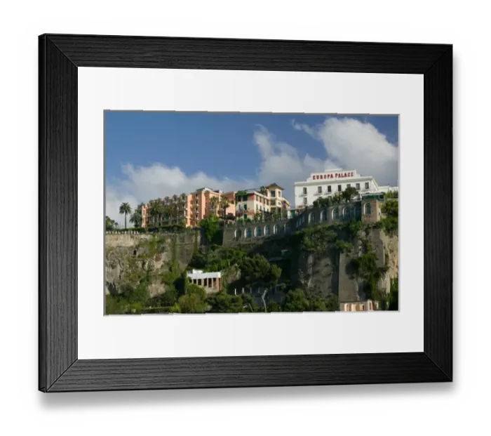 Framed Print : ITALY-Campania-(Sorrento Peninsula)-SORRENTO: Coastal View from Marina Piccola