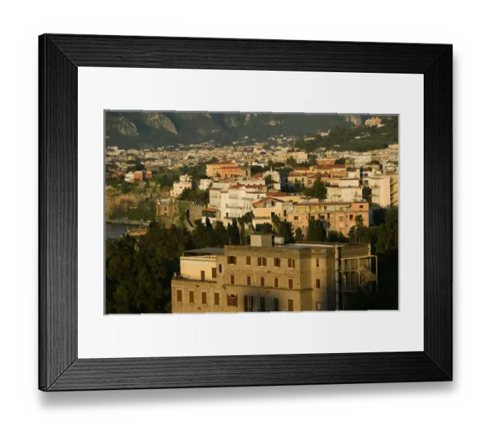 Framed Print : ITALY-Campania-(Sorrento Peninsula)-SORRENTO: Sunset View of Marina Grande Area Framed Print : ITALY-Campania-(Sorrento Peninsula)-SORRENTO: Sunset View of Marina Grande Area