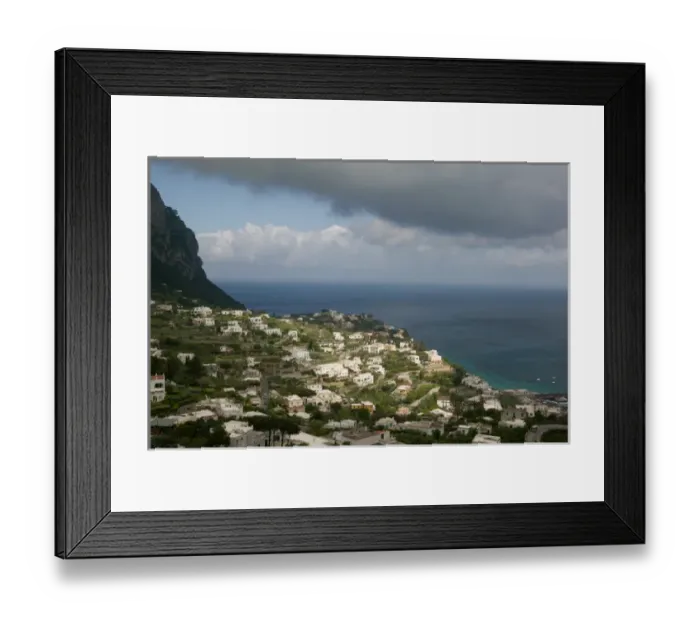 Framed Print : ITALY-Campania-(Bay of Naples)-CAPRI: Capri Town from Giardini di Augusto Framed Print : ITALY-Campania-(Bay of Naples)-CAPRI: Capri Town from Giardini di Augusto