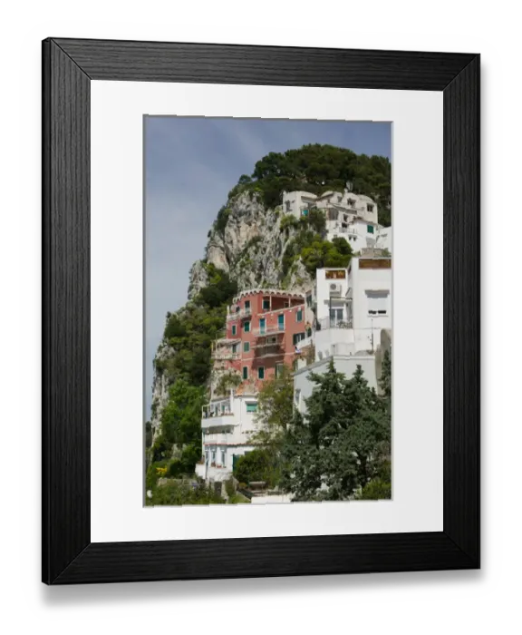 Framed Print : ITALY-Campania-(Bay of Naples)-CAPRI: View of CAPRI from Piazza Umberto 1