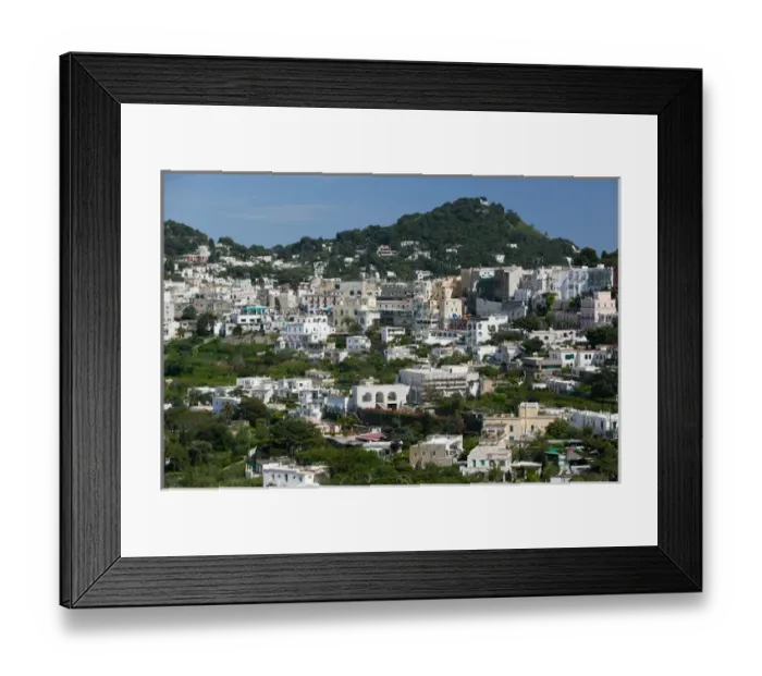 Framed Print : ITALY-Campania-(Bay of Naples)-CAPRI: View of CAPRI town from ANACAPRI Framed Print : ITALY-Campania-(Bay of Naples)-CAPRI: View of CAPRI town from ANACAPRI