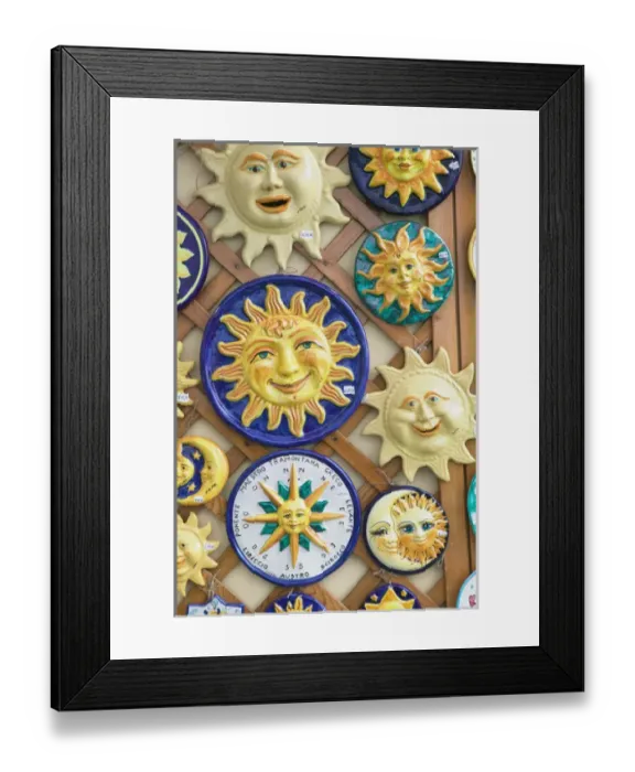 Framed Print : ITALY-Campania-(Bay of Naples)-CAPRI: Ceramic Souvenirs
