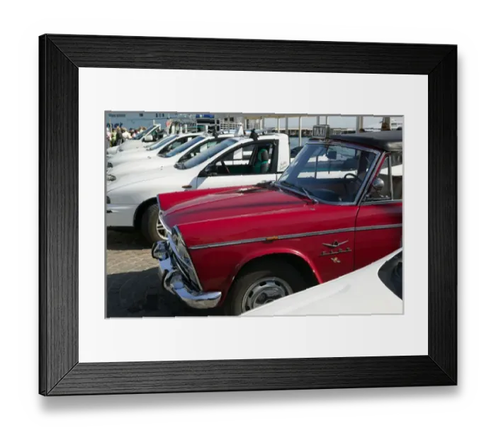 Framed Print : ITALY-Campania-(Bay of Naples)-CAPRI: Marina di Caterola / Capri Town Port- Old Fiat Taxi Framed Print : ITALY-Campania-(Bay of Naples)-CAPRI: Marina di Caterola / Capri Town Port- Old Fiat Taxi