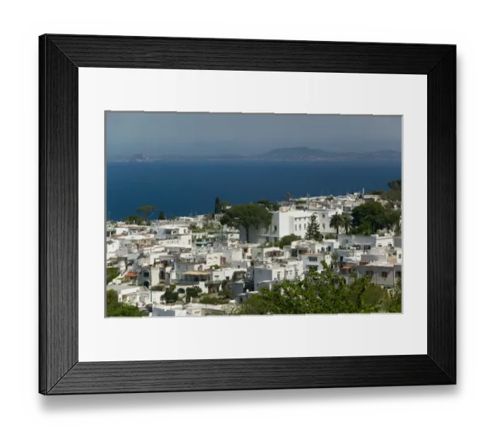 Framed Print : ITALY-Campania-(Bay of Naples)-CAPRI-ANACAPRI: View of Anacapri Town from Belvedere Framed Print : ITALY-Campania-(Bay of Naples)-CAPRI-ANACAPRI: View of Anacapri Town from Belvedere