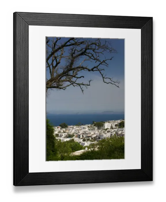 Framed Print : ITALY-Campania-(Bay of Naples)-CAPRI-ANACAPRI: View of Anacapri Town from Belvedere Framed Print : ITALY-Campania-(Bay of Naples)-CAPRI-ANACAPRI: View of Anacapri Town from Belvedere