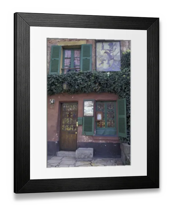 Framed Print : EU, France, Paris, Montmartre. Au Lapin Agile, Rue des Saules