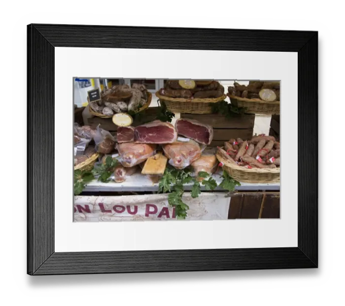 Framed Print : FRANCE, Midi-Pyrenees, Lot Department, Cahors. Picnic fare in Cahors, France Framed Print : FRANCE, Midi-Pyrenees, Lot Department, Cahors. Picnic fare in Cahors, France