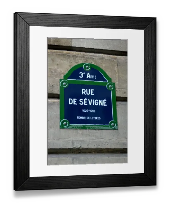 Framed Print : 03. France, Paris, street sign in the Marais Framed Print : 03. France, Paris, street sign in the Marais