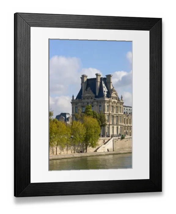 Framed Print : 03. France, Paris, view of the Louvre Museum from the Left Bank Framed Print : 03. France, Paris, view of the Louvre Museum from the Left Bank