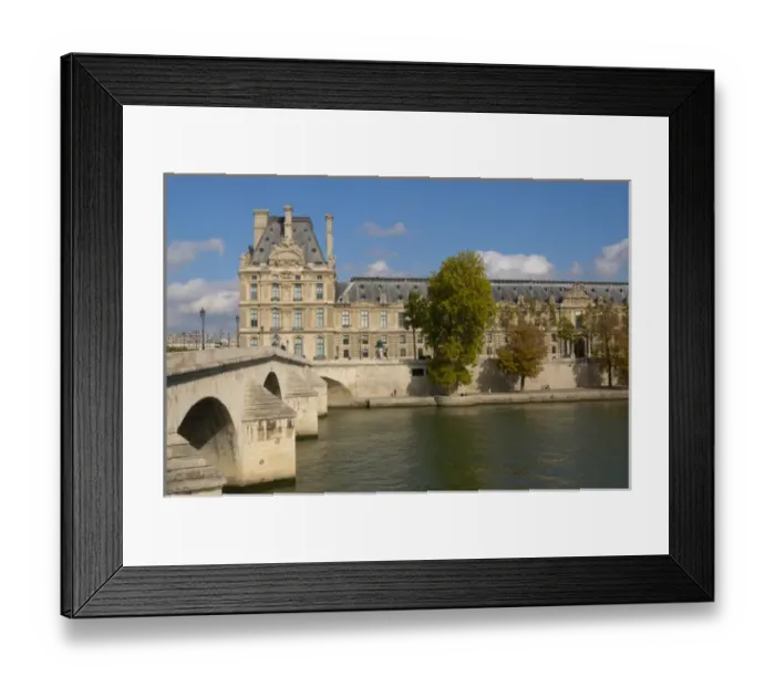 Framed Print : 03. France, Paris, the Pont Royal and the Louvre Museum Framed Print : 03. France, Paris, the Pont Royal and the Louvre Museum