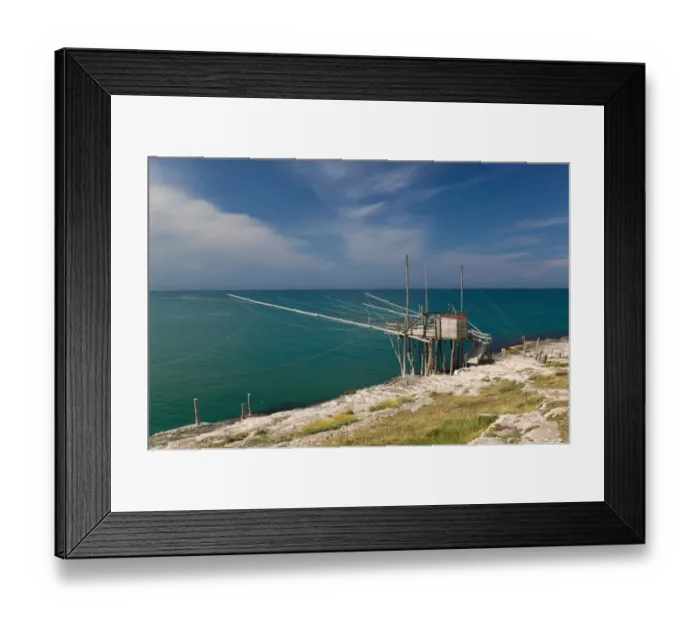 Framed Print : Italy, Puglia, Promontorio del Gargano, Vieste, Oceanside Fishing Shack Framed Print : Italy, Puglia, Promontorio del Gargano, Vieste, Oceanside Fishing Shack