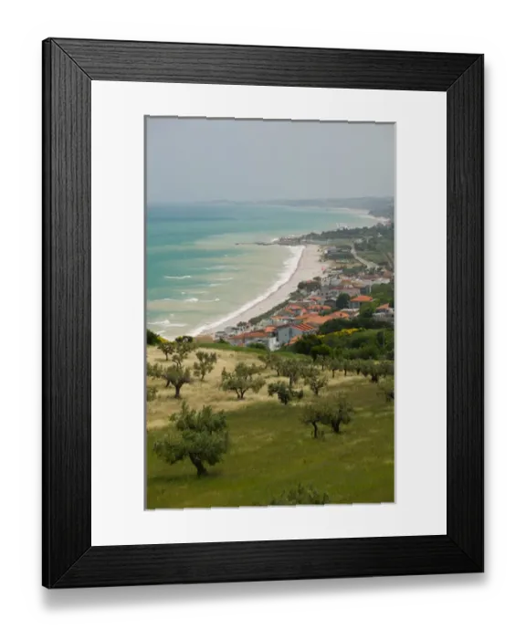 Framed Print : Italy, Abruzzo, Fossacesia Marina, Resort Town & View of Adriatic Sea Framed Print : Italy, Abruzzo, Fossacesia Marina, Resort Town & View of Adriatic Sea
