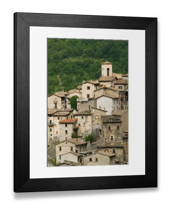 Framed Print : Italy, Abruzzo, Scanno, Town View of Remote Mountain Village Framed Print : Italy, Abruzzo, Scanno, Town View of Remote Mountain Village