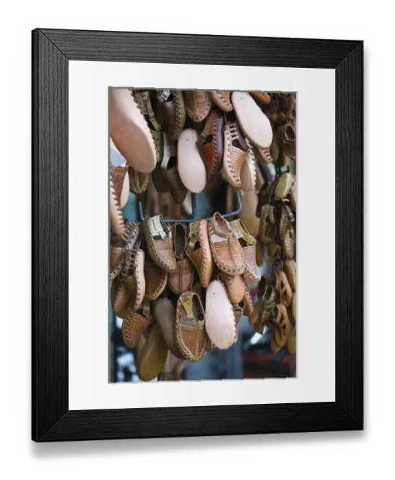 Framed Print : MACEDONIA, Skopje. Macedonian Shoes / Carsija Old Town Framed Print : MACEDONIA, Skopje. Macedonian Shoes / Carsija Old Town