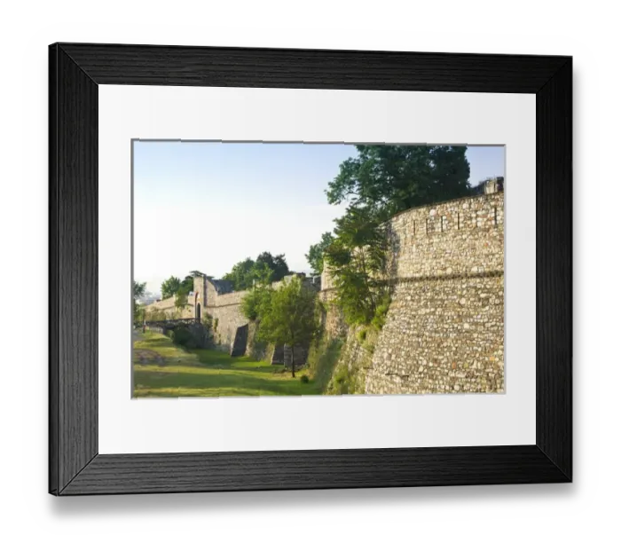 Framed Print : MACEDONIA, Skopje. Walls of the City Fort (Trvdina Kale) / Morning Framed Print : MACEDONIA, Skopje. Walls of the City Fort (Trvdina Kale) / Morning