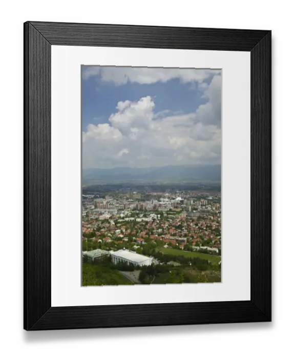 Framed Print : MACEDONIA, Skopje. City View from Mount Vodno / Daytime Framed Print : MACEDONIA, Skopje. City View from Mount Vodno / Daytime