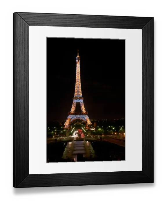Framed Print : 03. France, Paris, Eiffel Tower at night (Editorial Usage Only)