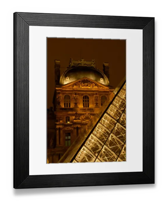 Framed Print : 03. France, Paris, the Louvre Museum at night (Editorial Usage Only)