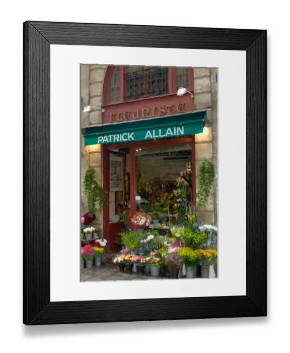 Framed Print : 03. France, Paris, Patrick Allain florist in Ile St. Louis (Editorial Usage Only) Framed Print : 03. France, Paris, Patrick Allain florist in Ile St. Louis (Editorial Usage Only)